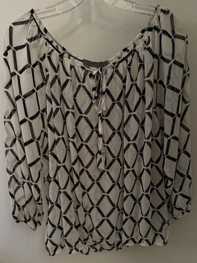 Olivia Moon Tie Front Blouse